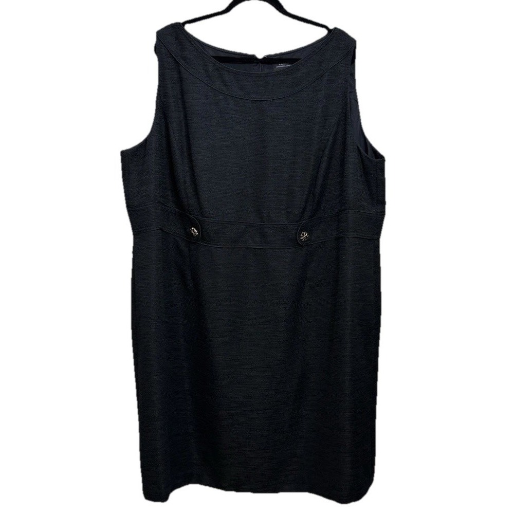TAHARI Arthur Levine Sheath Dress Black Lined Career Office‎ 4X (estimated size)
